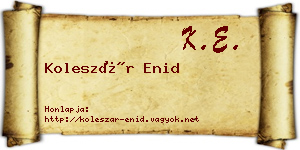 Koleszár Enid névjegykártya